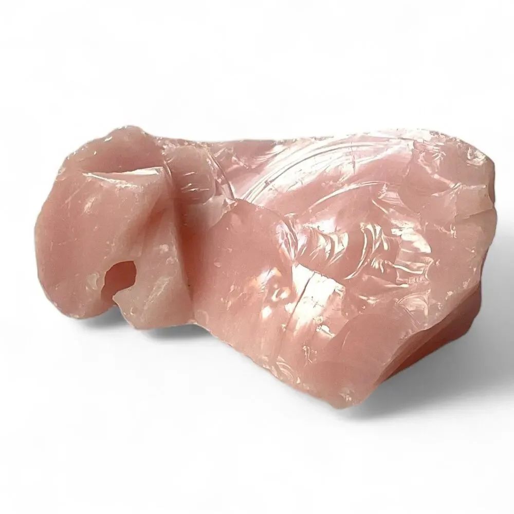 Pink Opaque Art Glass Cullet Glowing Manganese‎ Slag Glass #4GX203